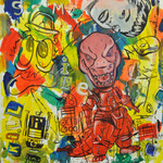 Kill and Smile Acryl auf Leinwand 80 x 80 cm, 2016